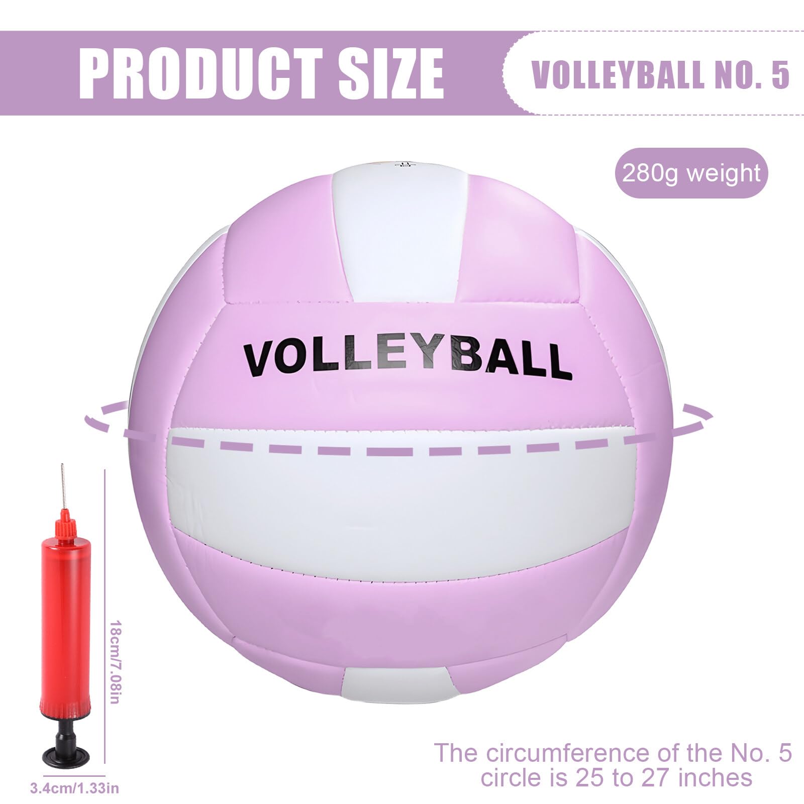 Image secondaire de WANDGU Volleyball Beachvolleyball : Soft Touch Beach Volleyball avec pompe à main, étanche, taille officielle 5 pour l'intérieur