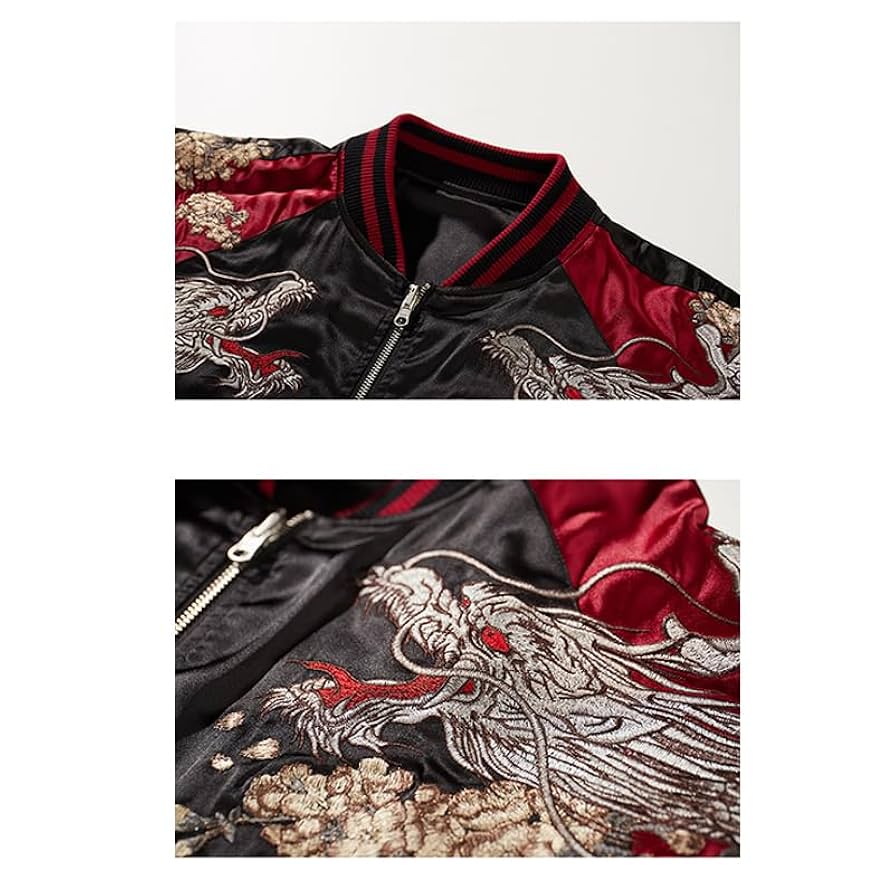 ち*屋様 横須賀 スカジャン 赤 サテン ち*屋様 横須賀 スカジャン 赤 サテン - メルカリ