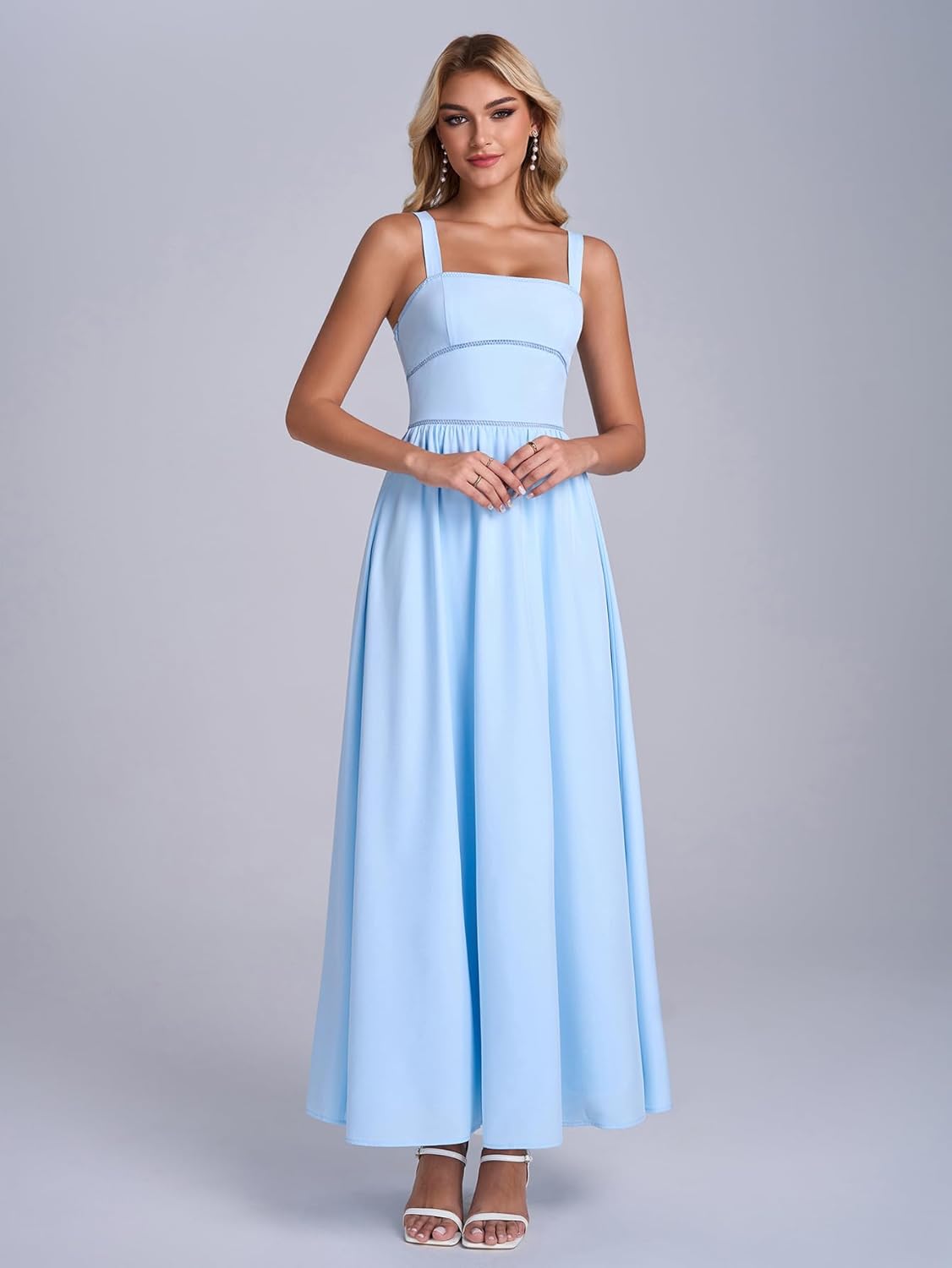 Floral Corset Maxi Long Dress Lace Up Flowy A Line Sundress Wedding Guest Tea Party Dresses for Women 2026 - Image 3