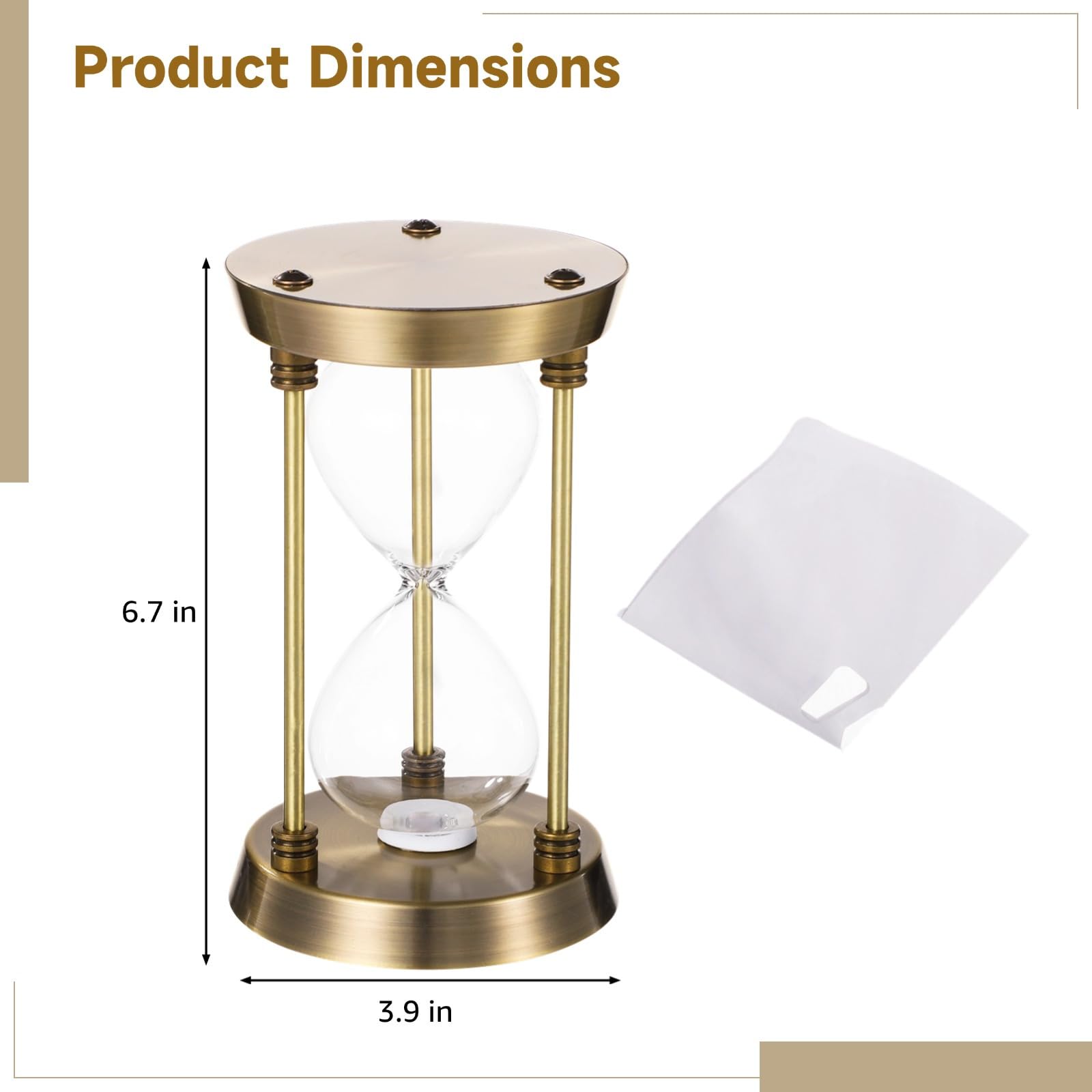 Amazon.com: wkao Bronze Vintage Fillable Sand Timer Plus Hourglass
