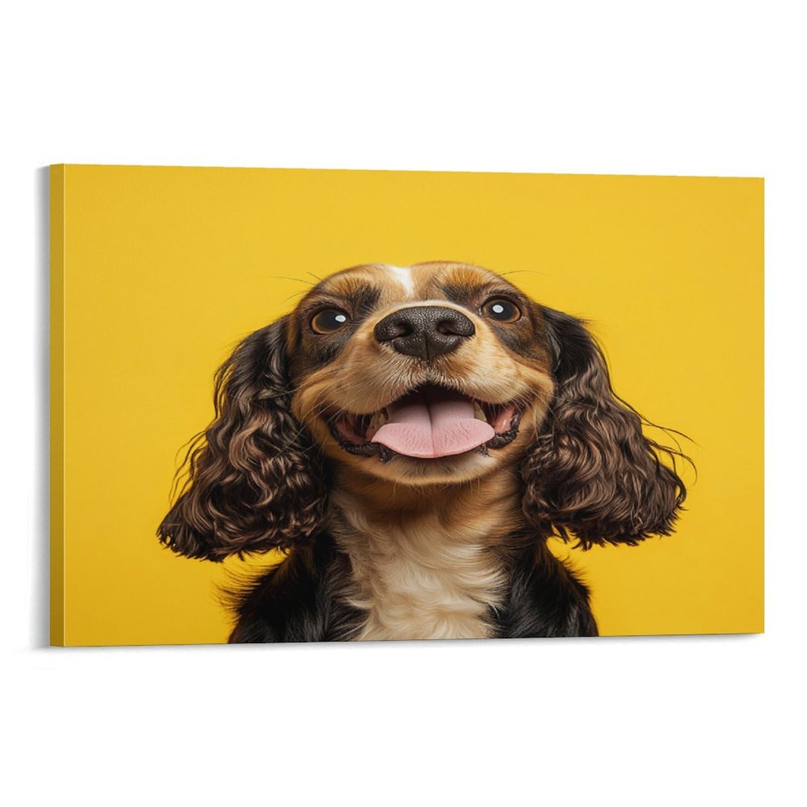 CPLVKWRQJ Cocker Spaniel 1 Piece Pet Portrait Style Canvas Wall Hanging - Nursery Space Saving Removable Ready to Hang Wall Decor 12x18inch(30x45cm)
