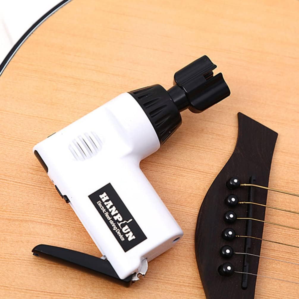 ERINGOGO Guitar String Winder Electric String Peg Winder Rechargeable Electric Guitar Drill For Electric Acoustic Guitar Bass String Change Maintenance White : Musical Instruments