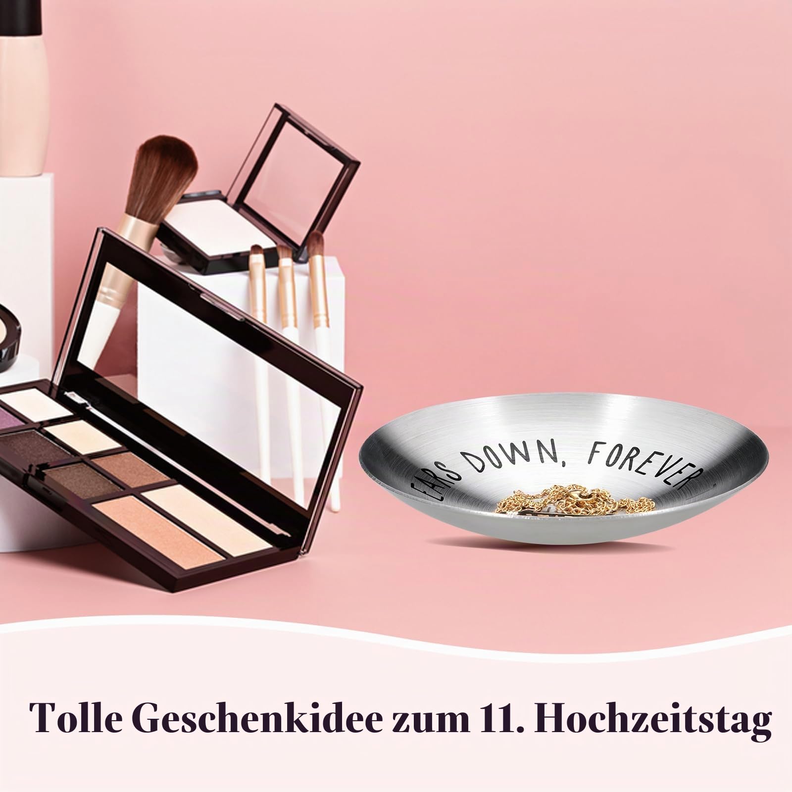 Geschenk zum 11. Jahrestag aus Stahl für Sie und Ihn, 11. Hochzeitstag, Brautgeschenke für Ehefrau und Freundinnen, Valentinstag, Weihnachten, Geburtstag, Schmuck
