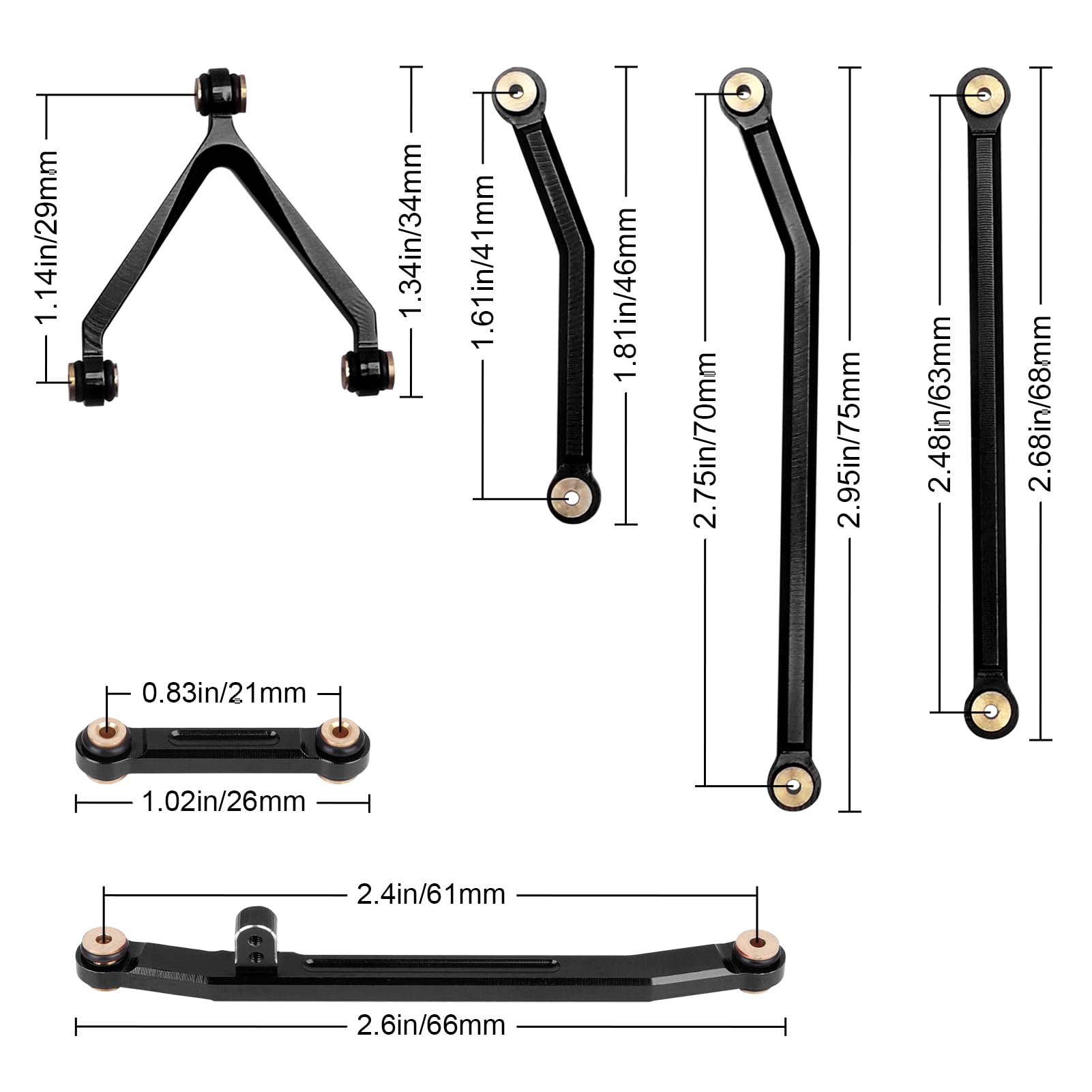 Amazon.com: Hobbypark SCX24 Deadbolt Links Set B17 Betty High
