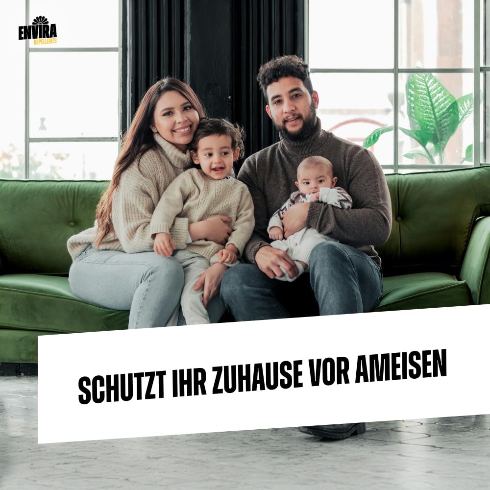 Envira Ameisen Spray 500ml – Ameisenspray gegen Wegameisen, Pharaoameisen, Waldameisen – Abwehrspray mit 3 Monate Langzeitwirkung – Ameisenmittel für Haus, Wohnung, Garten, Terrasse – Auf Wasserbasis