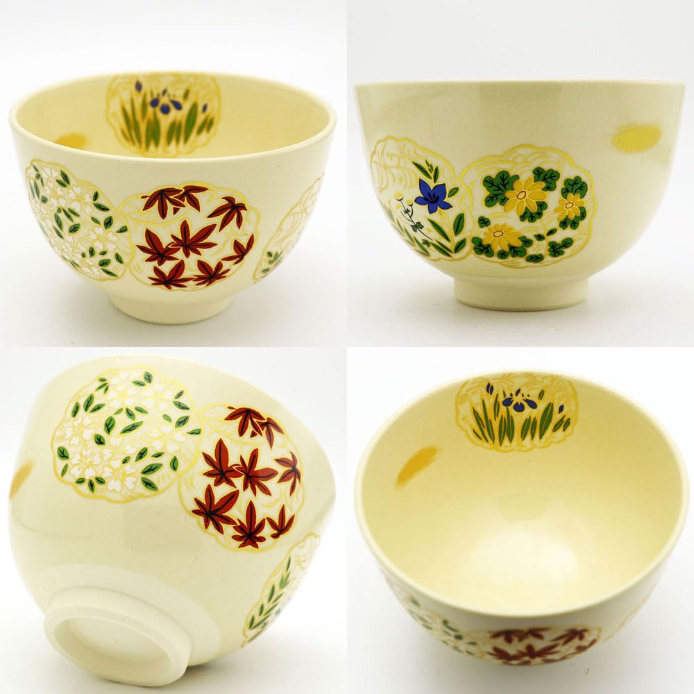 Amazon | 千歳盆 茶櫃10点セット 抹茶茶碗 棗 花丸 建水 織部 茶筅