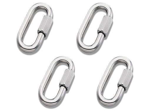 4 unidades de acero inoxidable 316 de enlace rápido de 516 pulgadas (0.315 in), grado marino, WLL 1500 libras (4 unidades de 516 pulgadas (0.315 in))