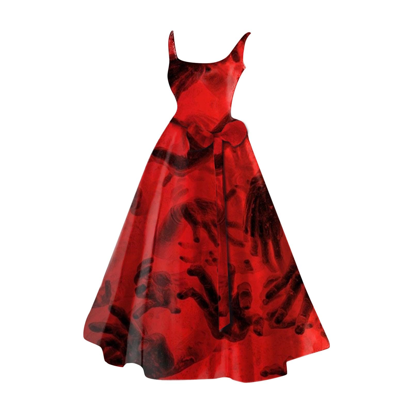 Zombie Bride Costume Women Halloween Dresses for Women Bloody Dresses Gothic Horror Bride Dress, Scary Halloweens Fancy Dress, Spooky Halloween Costume for Ladies, Halloweens Costumes Red — image 1