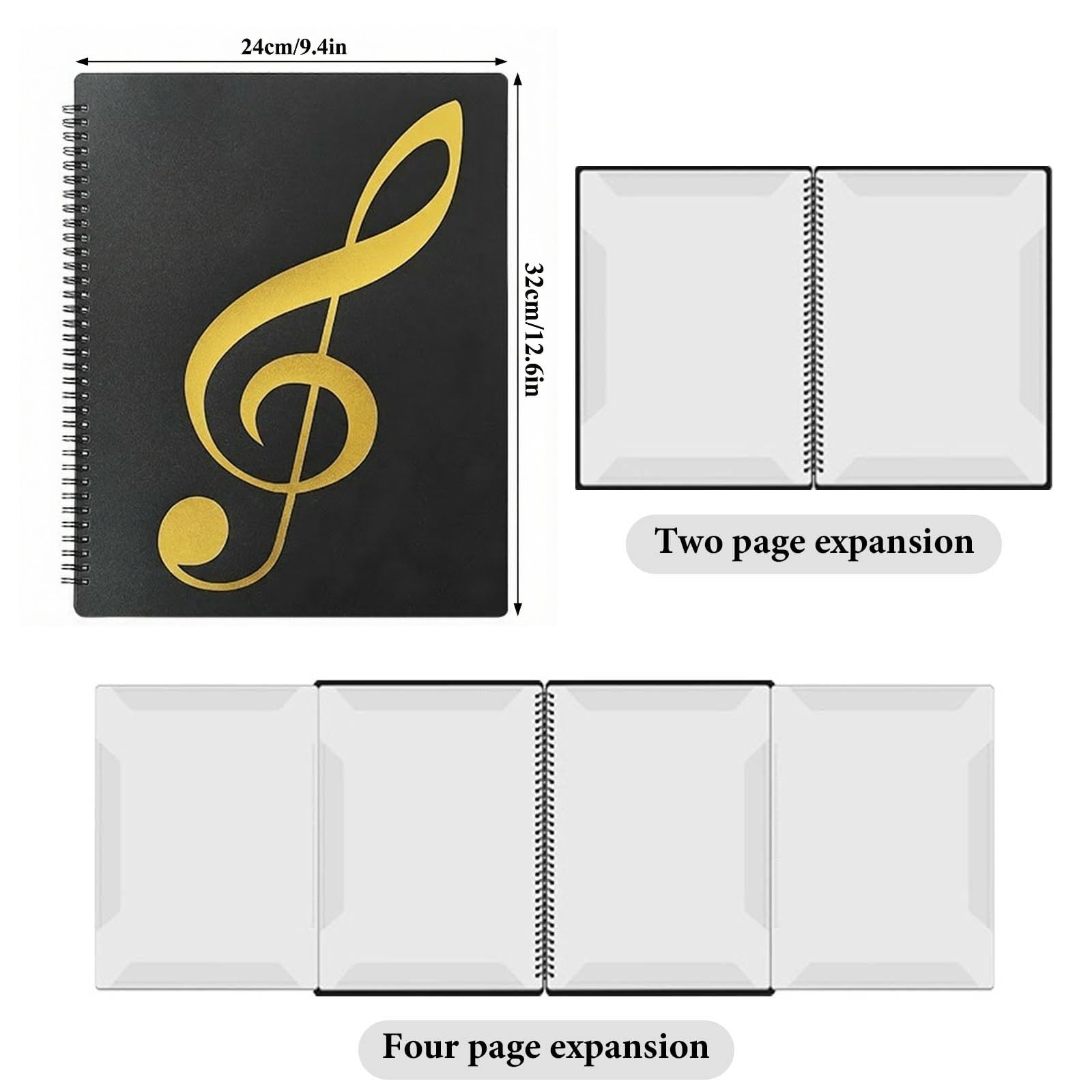 Cartella per Spartiti A4, Cartellina Porta Spartiti per Coro, Cartella per Musica Raccoglitore per Presentazioni per Documenti, Spartiti Musicali Cartacei