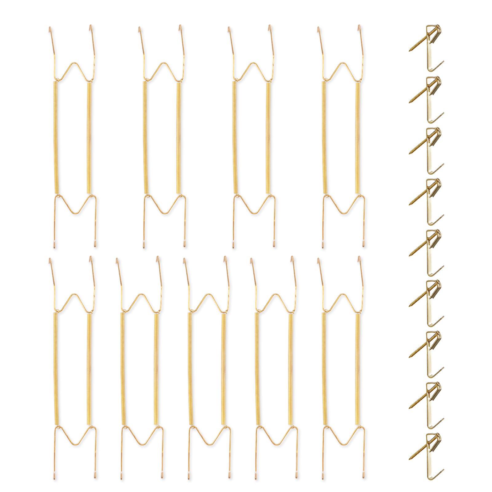 Bilillo 9 Pack Plate Hangers for Wall, Suitable for 16-20 Inch Decorative or Collector Plates, Extra Large Heavy Duty Stainless Steel Invisible Wire