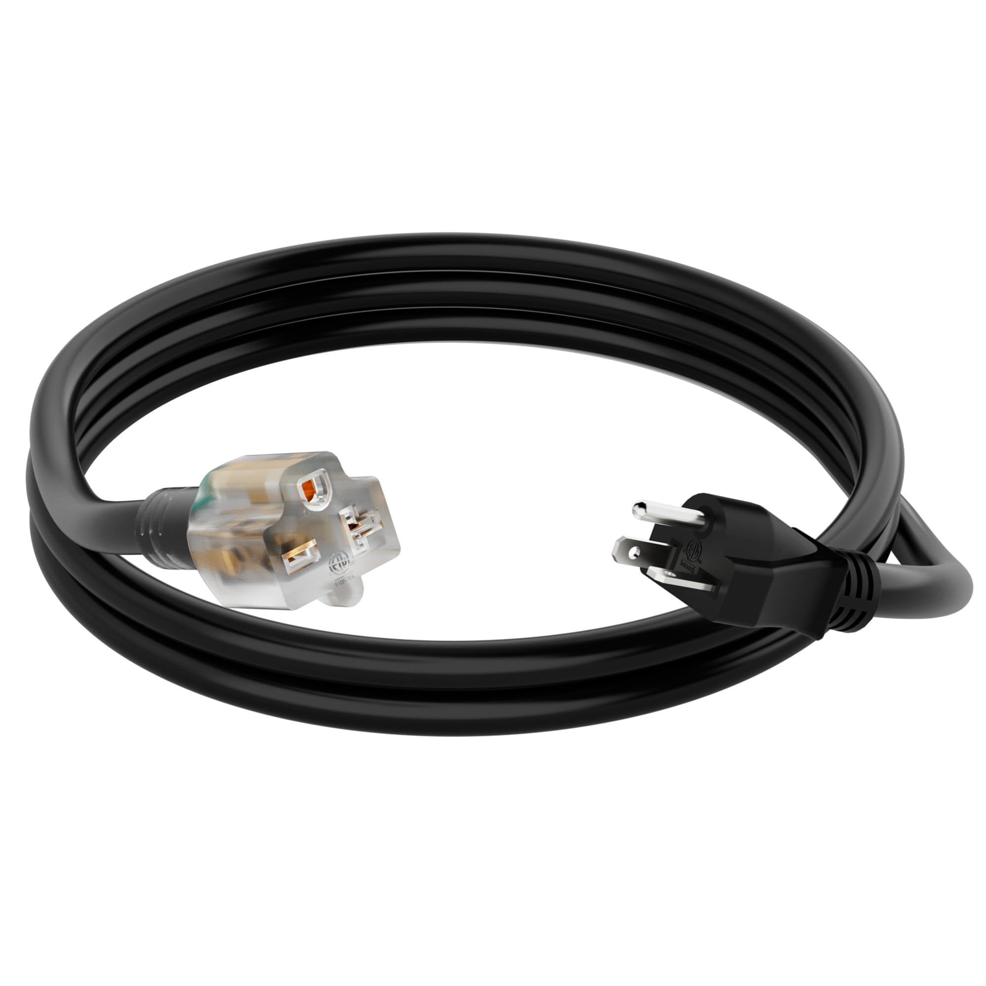 NEMA 6-20P to 6-20R/6-15R Extension Cord 6FT, 12 Gauge Heavy Duty