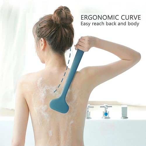 Miniatura 3 de Cepillo corporal de baño mejorado con cerdas cómodas de mango largo, exfoliación suave que mejora la salud y la belleza de la piel, cepillo corporal