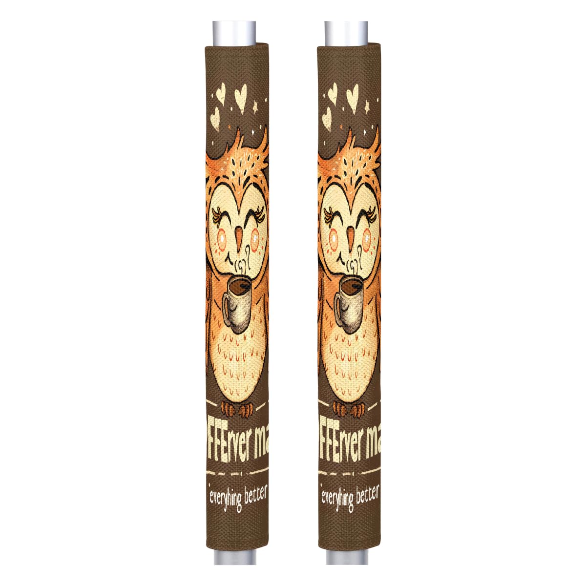 Cemfyzoch Refrigerator Door Handle Covers Set of 2 Cute Cartoon Animal Owl Washable Fridge Handle Covers Appliance Dishwashers Microwave Protector Keep Off Food Stains Dust Fingerprint Kitchen Decor