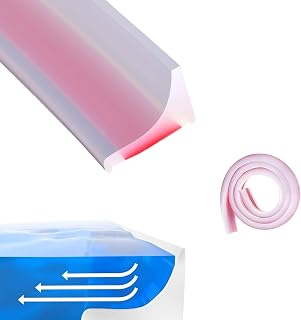 Womwpmt 78” Bendable Waterproof Shower Water Blocking Strips Transparent, Silicone Water Retaining Strip, Collapsible Shower Threshold Water Dam, Bath Barrier Retainer Seal Strip