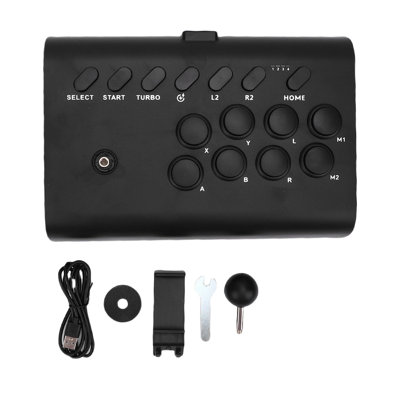 Bewinner Controlador de Juego Universal Fighting Stick Joystick Retro para PC TV Set Top Box Computadora Juegos de Teléfono, Batería de Larga Duración, Conexión Bluetooth/WiFi
