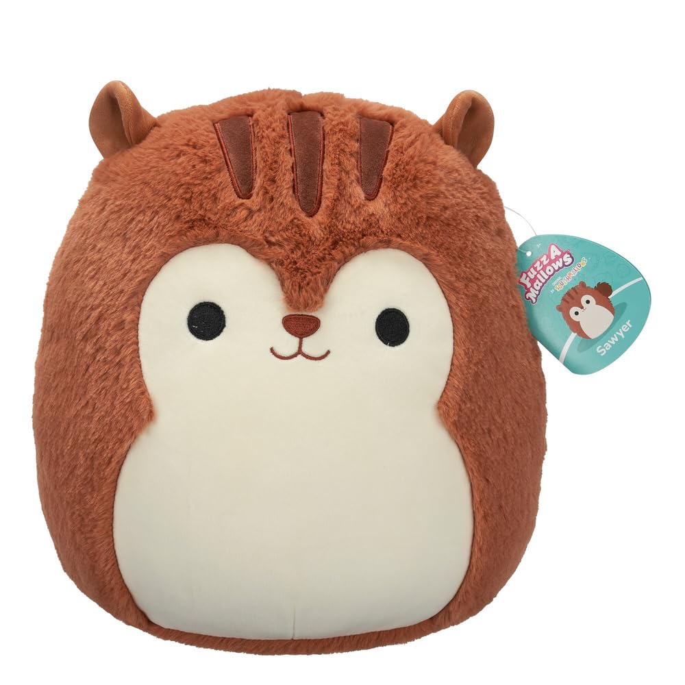 Squishmallows FuzzAMallows Plush Sawyer the Brown Squirrel 30 cm - Rare Exclusive Original 2024