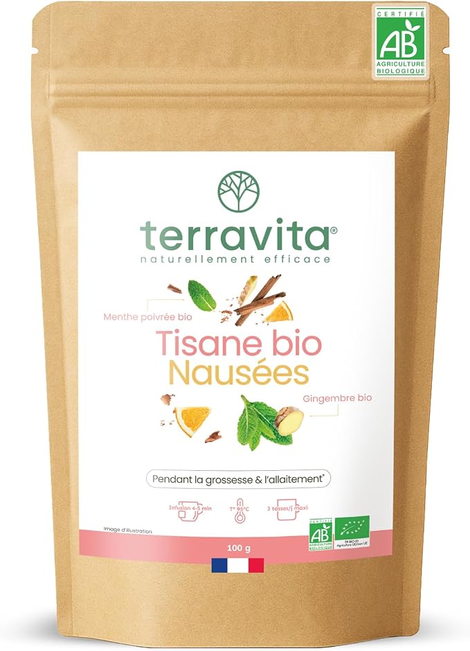 TERRA VITA Tisane Bio Anti-Nausée Grossesse et Allaitement aux 7 Plantes
