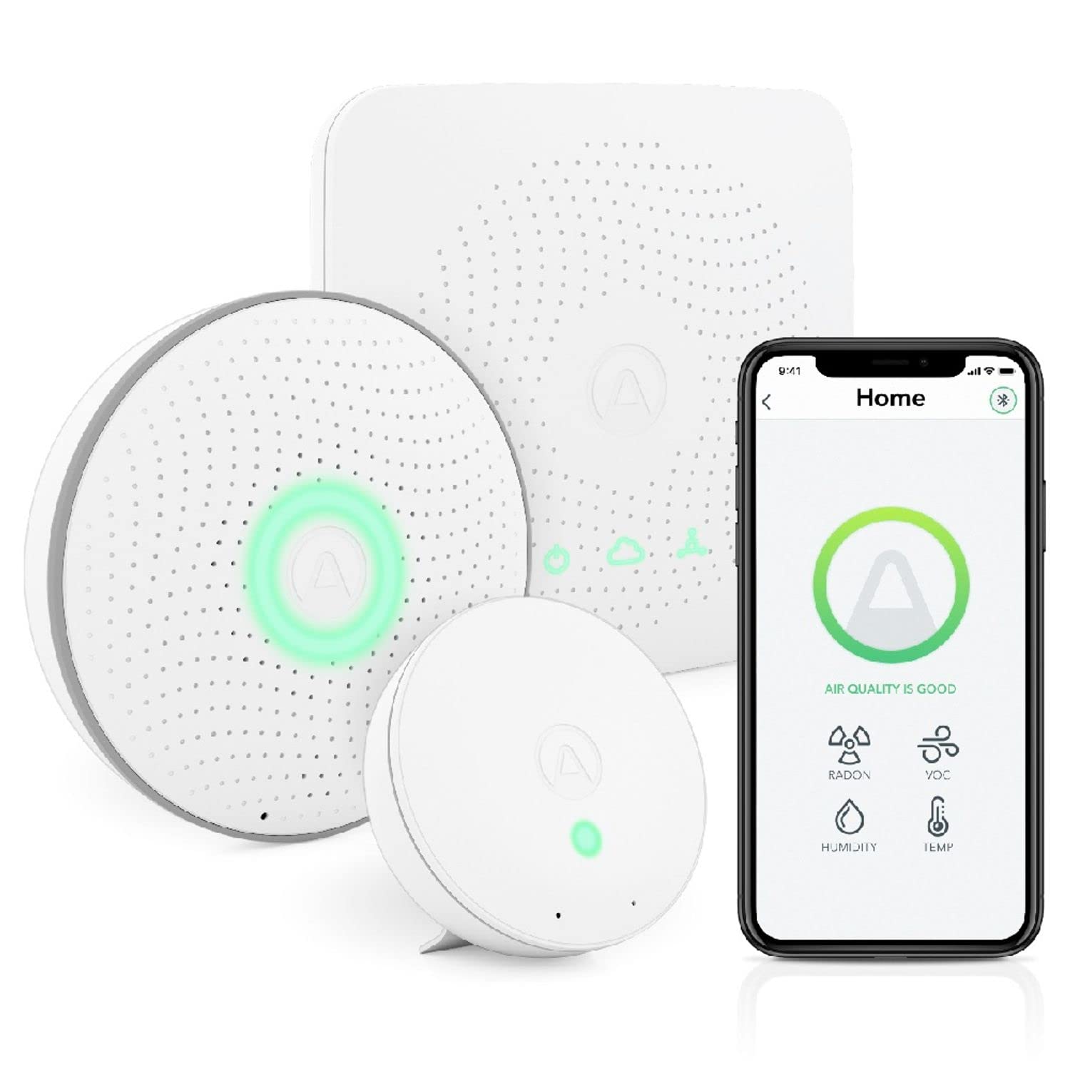 Airthings House Kit, sistema di monitoraggio della qualità dell'aria interna e Radon, multi-room