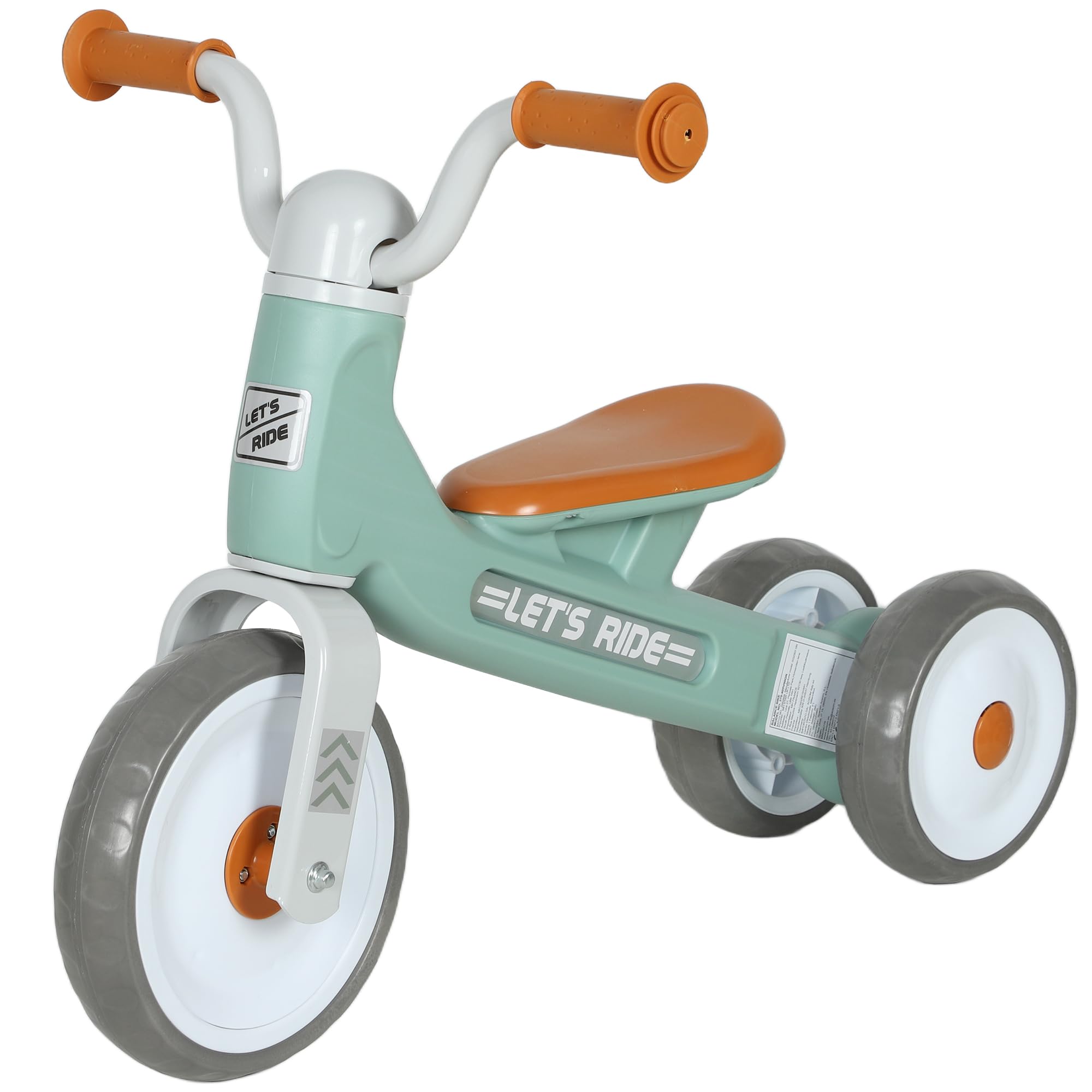 AIYAPLAY Baby Balance Bike for 1-3 Years Boys Girls, Toddler Balance Bike with No Pedal, 3 Silence Wheels, Safe Limited Steer, for Indoor Outdoor Riding, Green