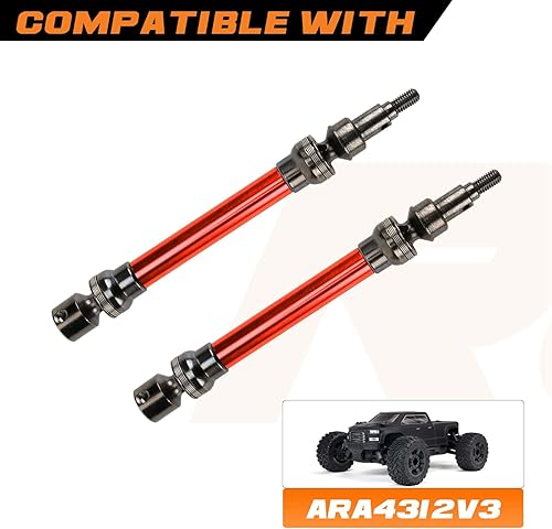 Miniatura 2 de RCAWD Eje de transmisión para ARRMA 110 New Big Rock (no para Old Big Rock) Crew CAB 4x4 V3 3s BLX sin escobillas Monster Truck Big Foot RTR