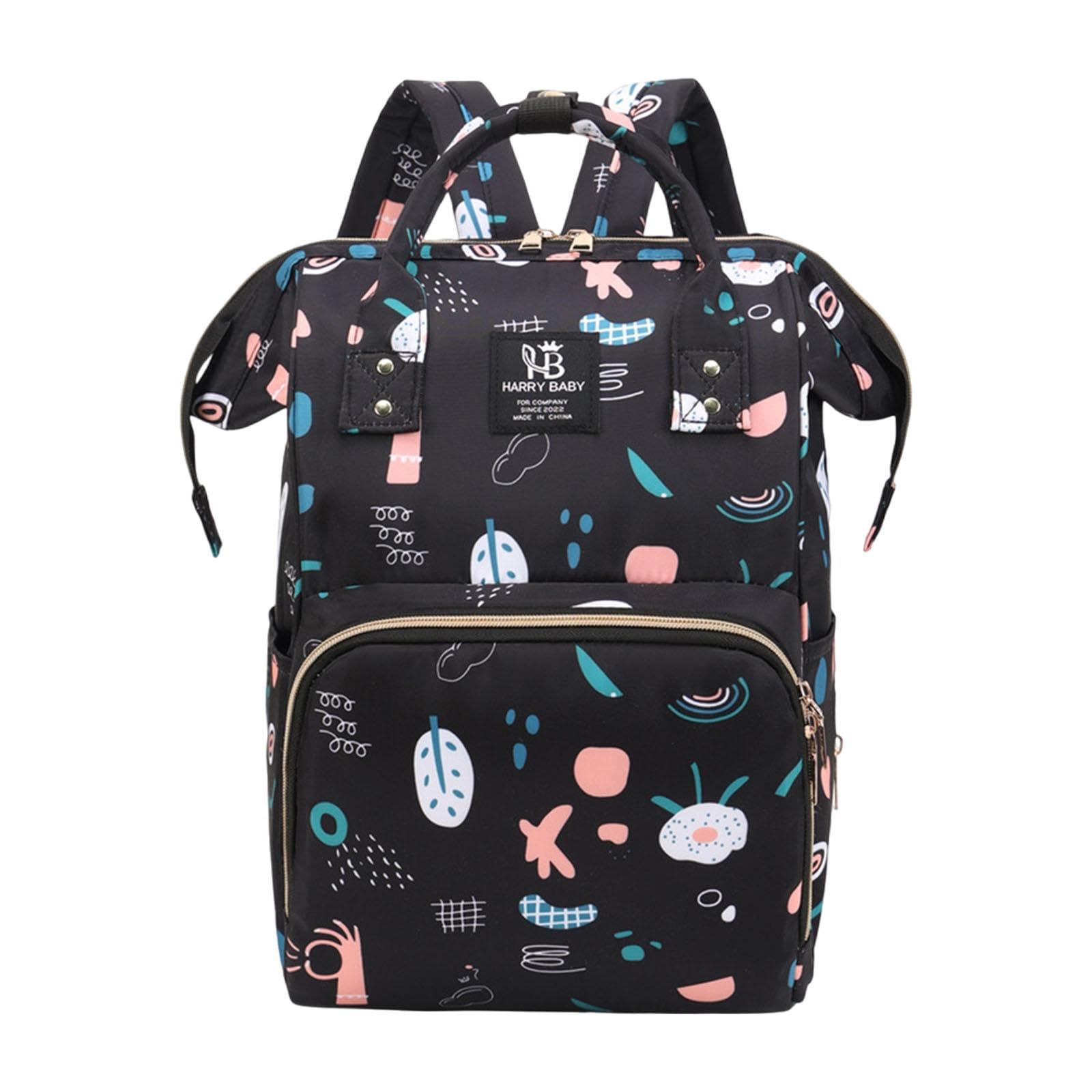 Diaper Bag Backpack Stylish Insulated Bottle Bag Organizer for Women Holiday Black|Baby|Diapering|Diaper Bags-image-16
