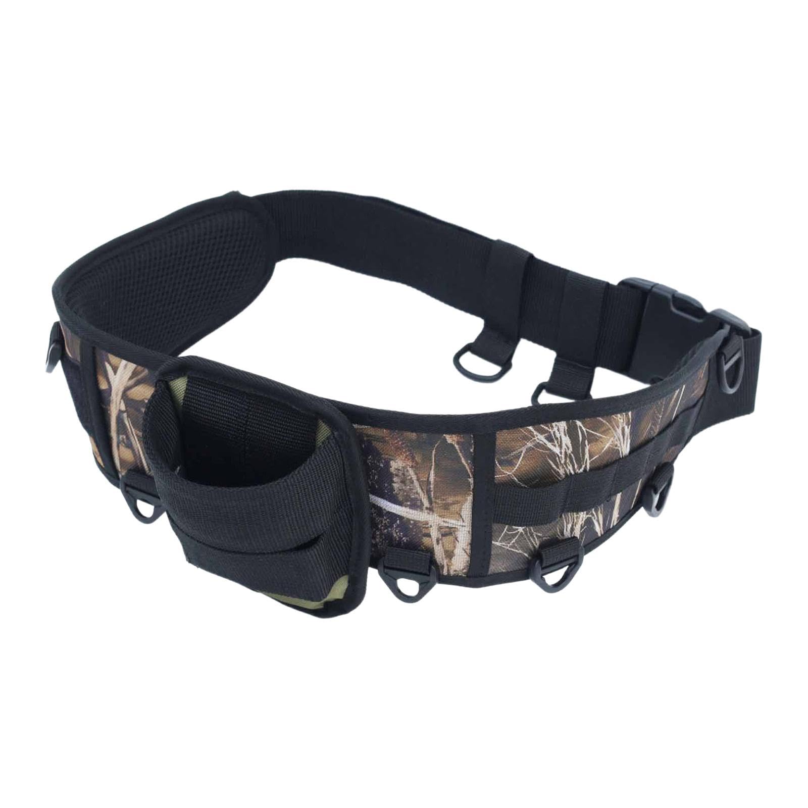 Fishing Waist Belt mit Komfortabler Polsterung Einstellbarem Angelgurt Robustem Polyestergewebe Und Praktischen Haken für Angler Frauen Männer Outdoor
