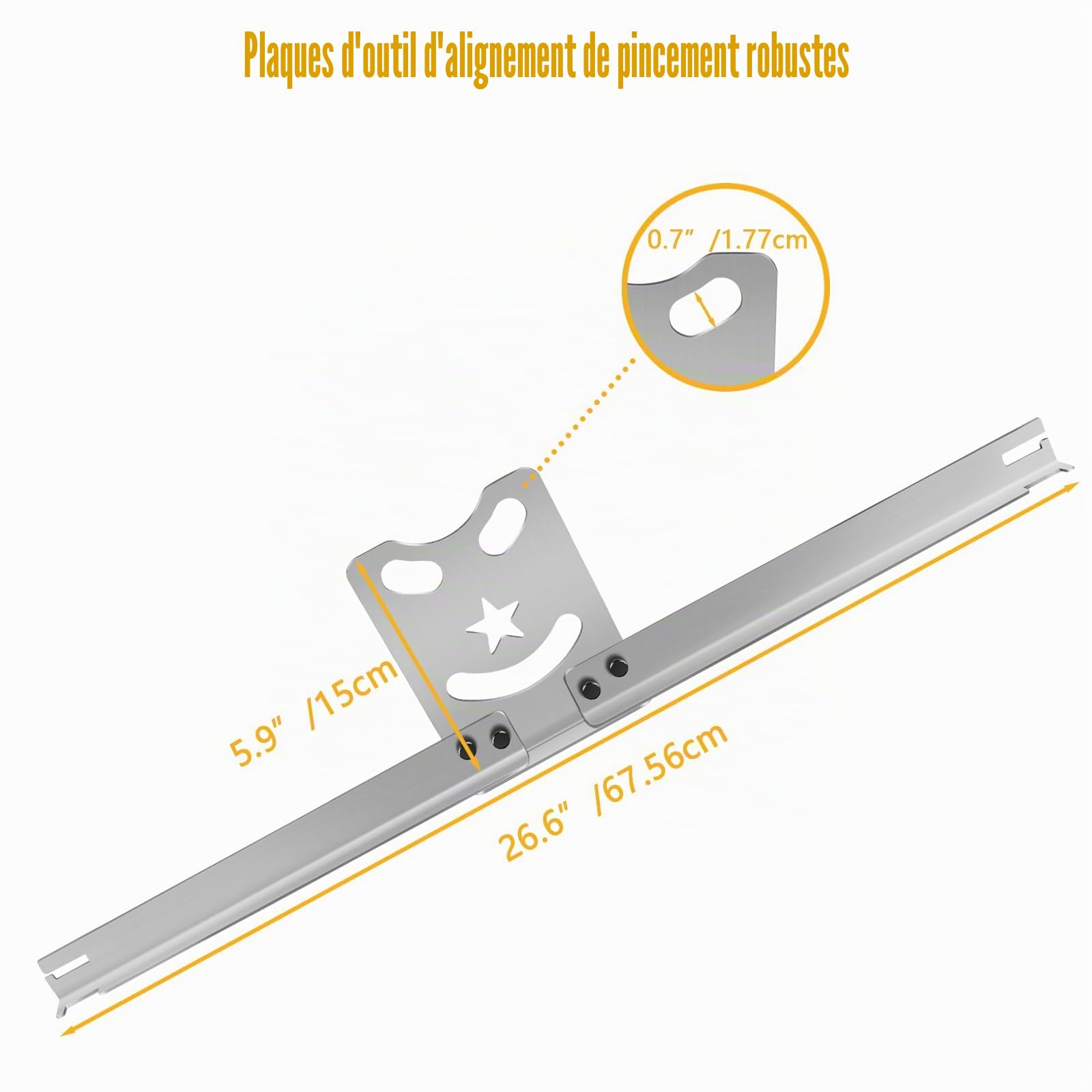 Plaques de contrôle d'alignement de roue, plaques d'alignement de chasse robustes, kit d'outils d'alignement de voiture pour une mesure précise et une calibration rapide, outil d'alignement de