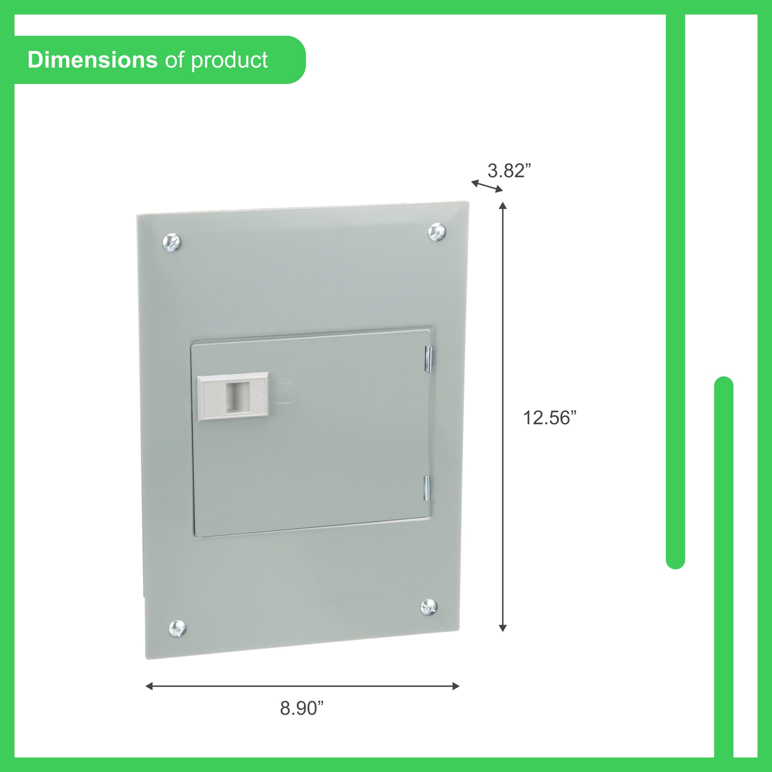 Square D - QO816L100DF QO 100-Amp 8-Spaces 16-Circuit Indoor Flush