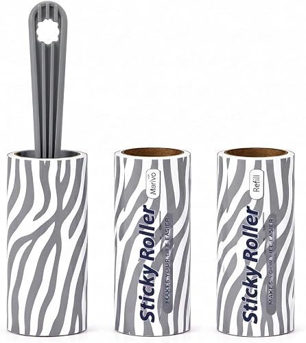 Lint Roller, Grey Zebra Design