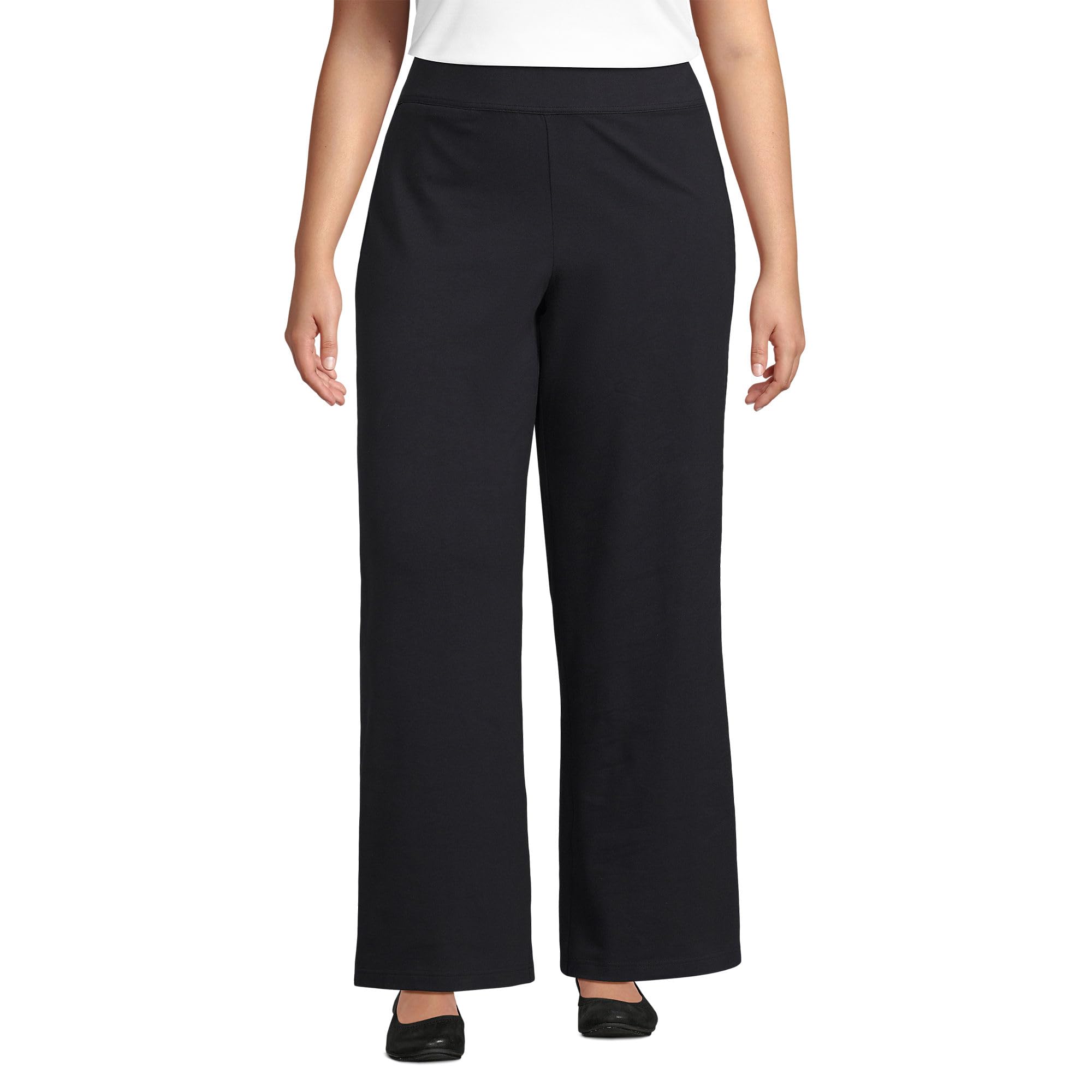 Lands End Womens Starfish High Rise Wide Leg Pants