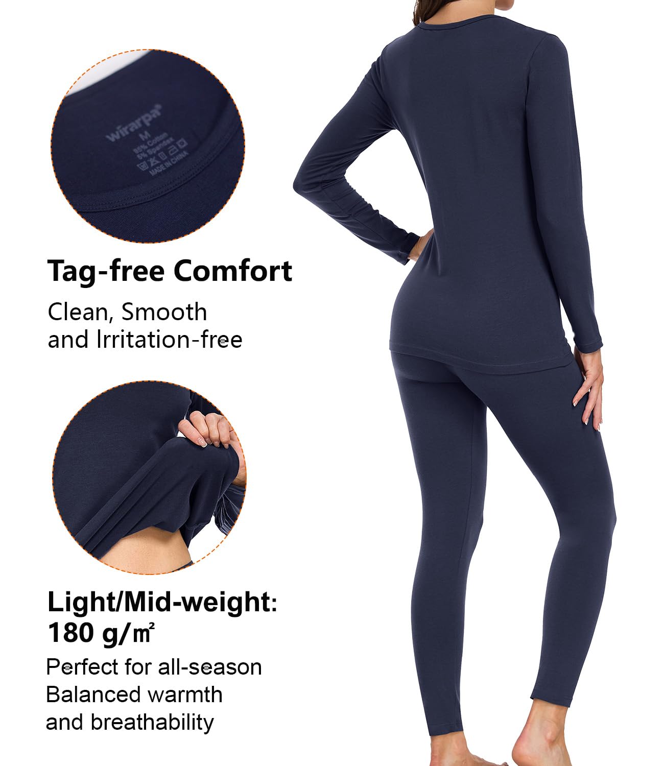 wirarpa womens Women's Thermal Underwear Sets