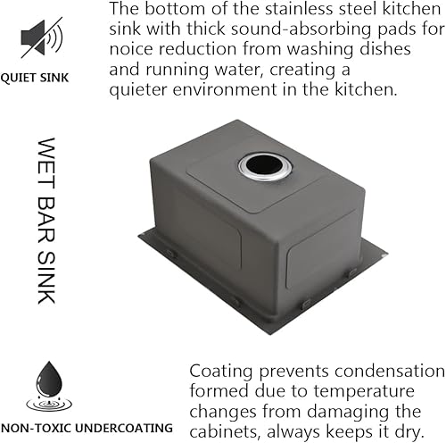 Miniatura 9 de Fregadero de cocina desplegable con grifo, 21 x 18 pulgadas, fregadero de cocina para exteriores, calibre 18, acero inoxidable, hecho a mano,