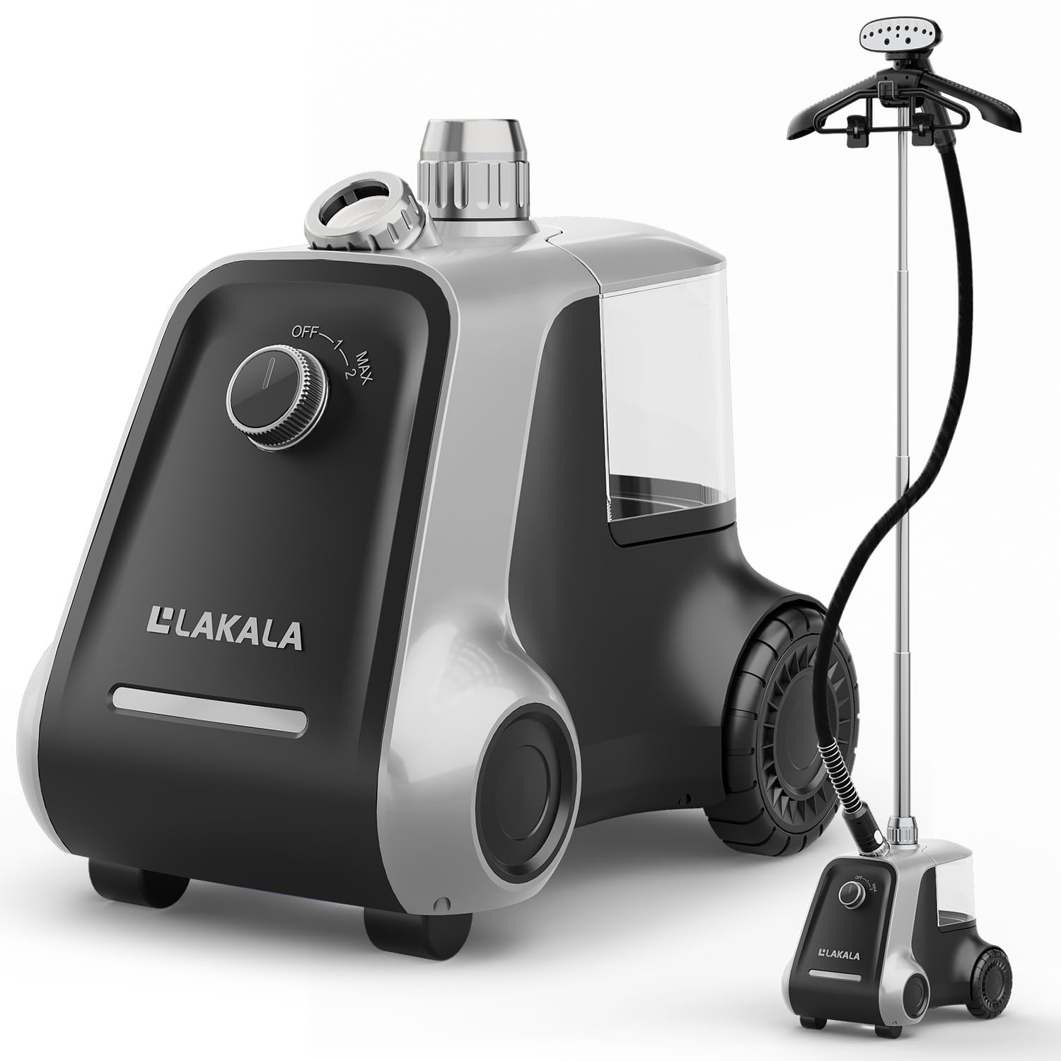 Photo 1 of LAKALA Garment Steamer for Clothes, 30-Second Instant Heat-Up, 2.5L Water Tanks, with Pant Clips & Dual Hanger, Powerful Handheld, 4-Stage Adjustable Height, Standing Floor Steamer Wrinkle Remover