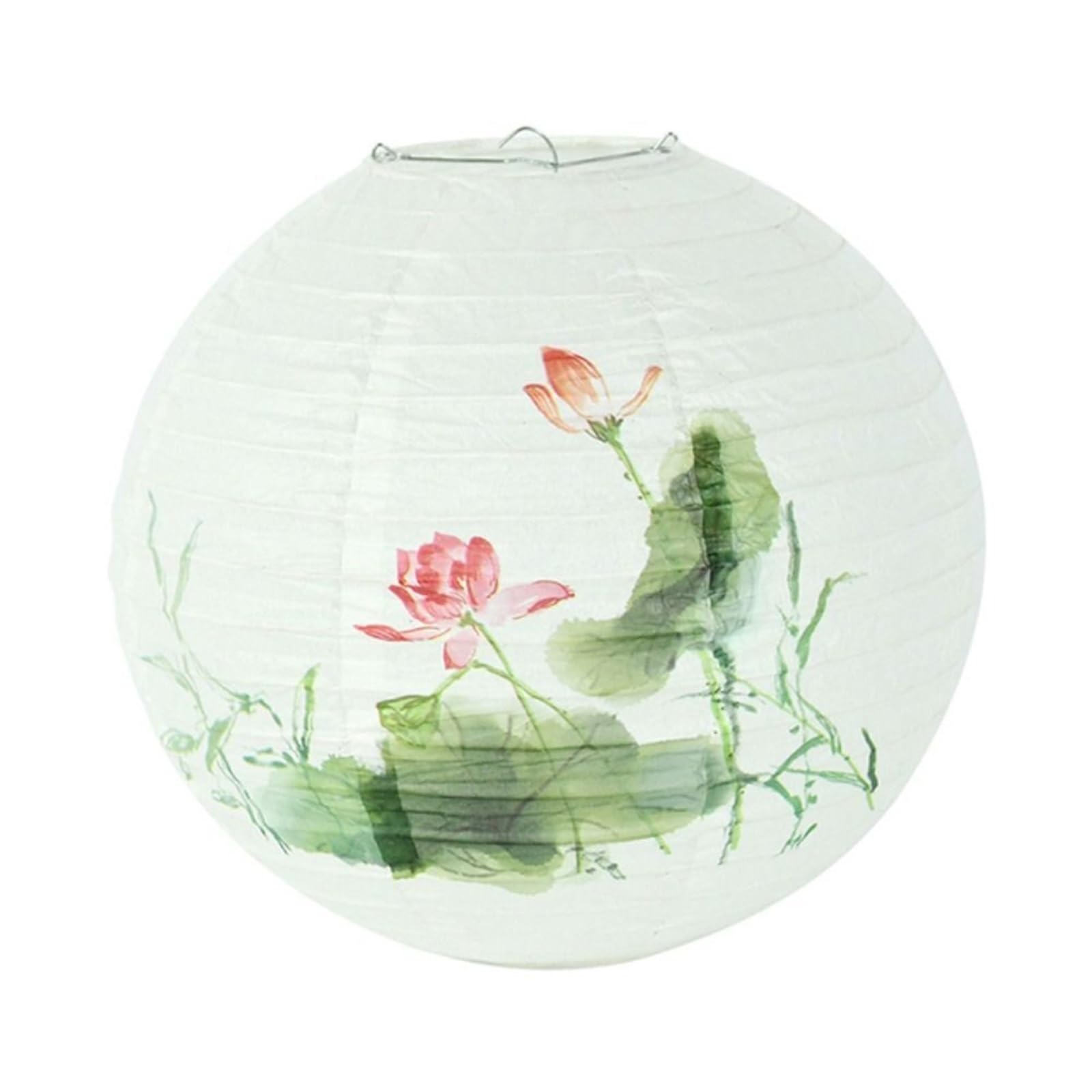 10Pcs Festival Party Paper Lantern Lampshade Flower Round Lamp for Party(Color4)