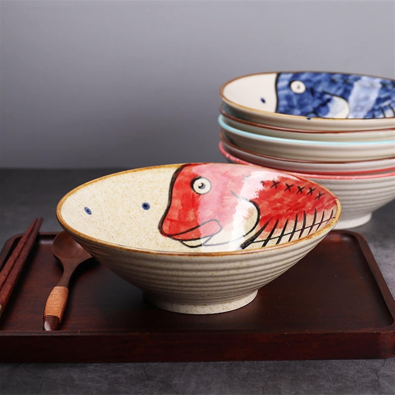 ボウルクリエイティブセラミックラーメンボウルビッグアジセンビーフヌードルボウル消費者商用麺ボウルスープ（色：13）