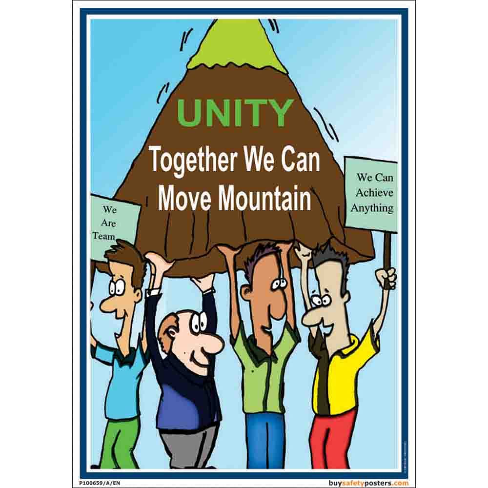 Office Teamwork Posters In English Plastic Lamination (A3, 12 inch X 18 inch, Multicolor)