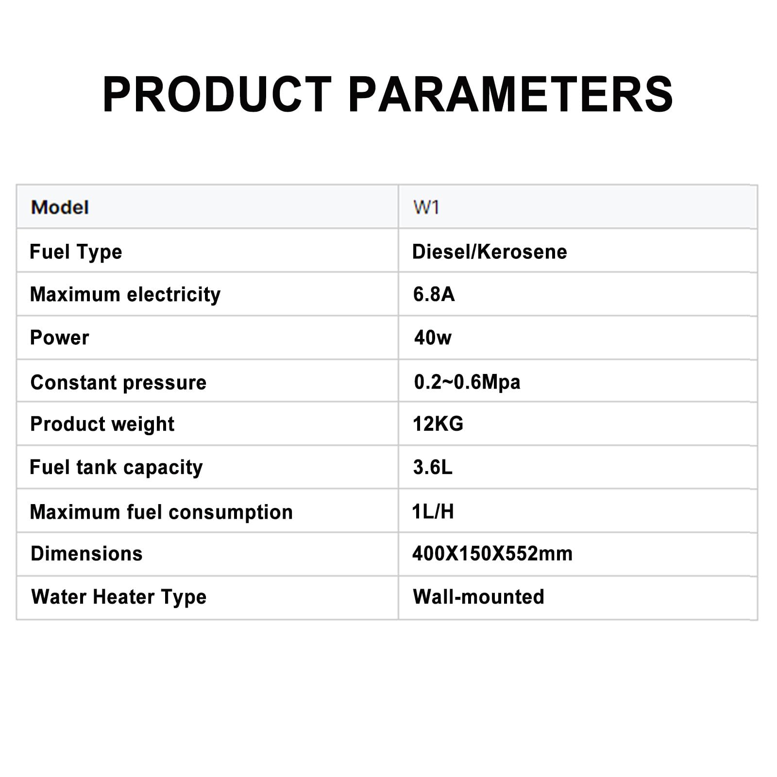 Wohnmobil-Diesel-Kerosin-Warmwasserbereiter, Camping-Warmwasserbereiter, Durchlauferhitzer, FüR Outdoor-AktivitäTen, Sofort-Warmwasserbereiter