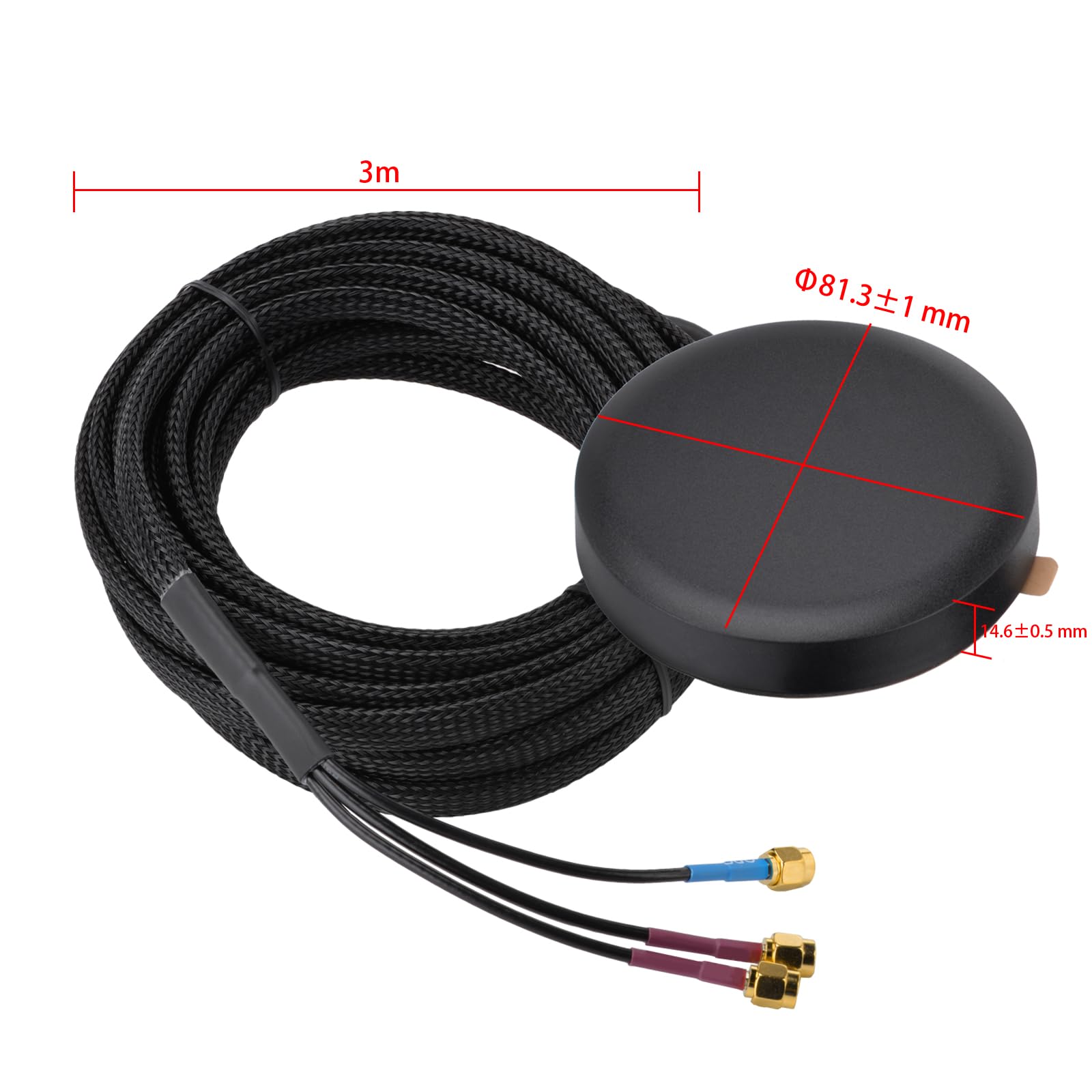 Superbat Antenna MIMO GPS 4G LTE per Esterno Omnidirezionale con Fissaggio a Vite, Progettata per Sistemi di Navigazione per Camion, Router 4G LTE e Amplificatori Mobili