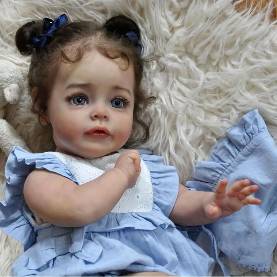 TKYFOYS 22 Inch 55cm Reborn Baby Dolls,Reborn Dolls Silicone Full Body Handmade Xmas Gift Reborn Toddler Dolls Boy Girl Toy Gift - Image 3