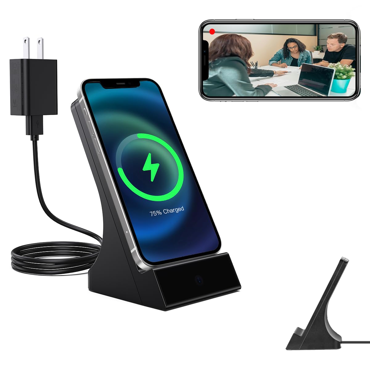 LIZVIE Hiddeen Camera Charger Phone Camera Charger 1080P HD with Night Vision and Motion Detection Live View 24