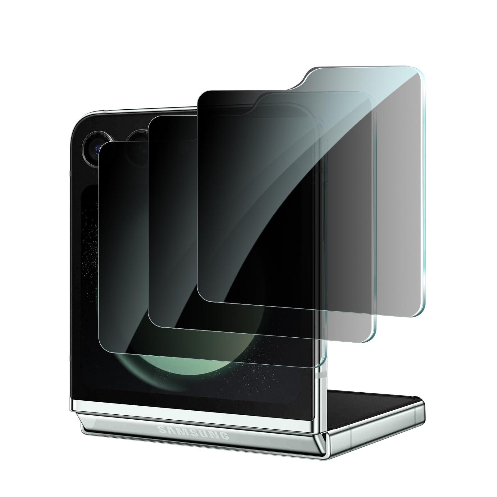 3-pak do Samsung Galaxy Z Flip 5 ochrona ekranu prywatności, folia ze szkła hartowanego o twardości 9H, odporna na zarysowania