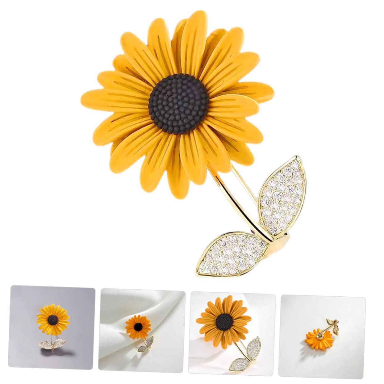 PRETYZOOM 5stücke Sonnenblumen-brosche Für Damen Elegante Anstecknadel Für Formelle Anlässe Hochzeit Partys Mit Hochwertiger Verarbeitung Zur Dekoration Von Kleidung Schals Und Stolen