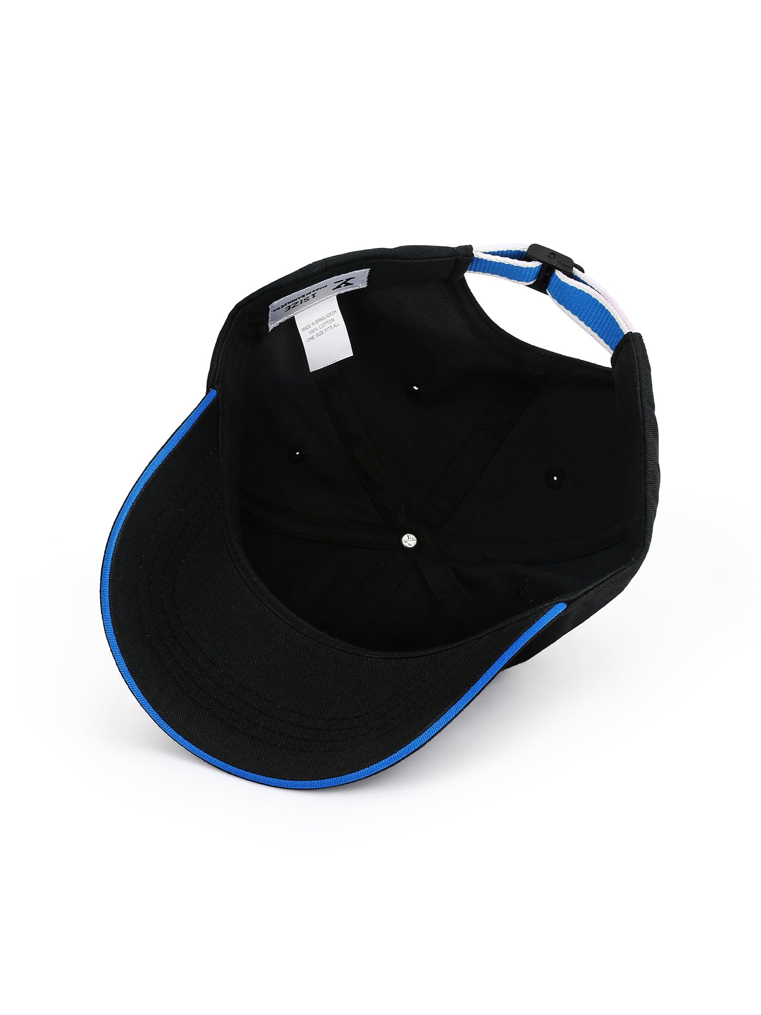 XYXX Czapka baseballowa unisex, bawełniana czapka z diagonalu IntelliEaze z regulowanym paskiem, Podziałka czarna, rozmiar uniwersalny
