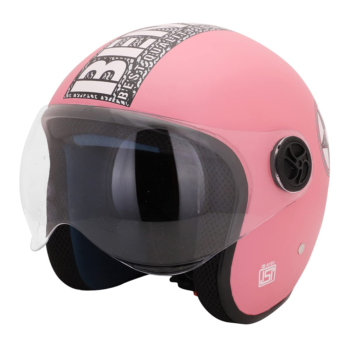 Sage Square Guardian Cruiser || ISI Certified || Open face Helmet for Unisex Adult (Pink Matte) (Small)-image-19