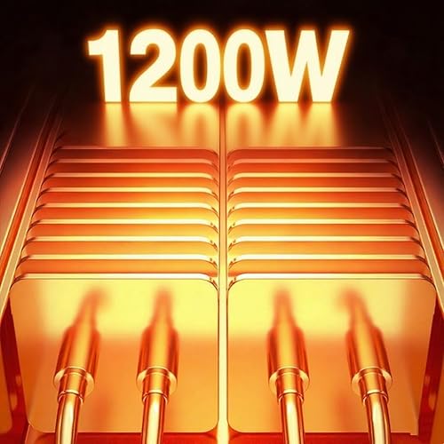 Miniatura 8 de Aottop Calentador de espacio, calentadores eléctricos de 1200 W800 W, portátil para interiores con termostato, calentador pequeño de cerámica de