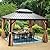 10 X 12ft Hardtop Gazebo with Nettings and Curtains, Heavy Duty Double Roof Galvanized Steel, Outdoor Aluminum Permanent Gazebos for Patios, Backyard, Deck, Garden, Lawns