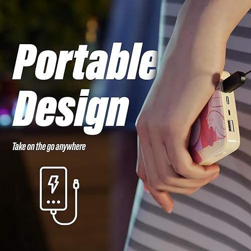 Miniatura 3 de Disney Mickey Mouse and Friends - Cargador de batería portátil de 10,000 mAh, compatible universalmente, con puerto de carga USB, regalos para