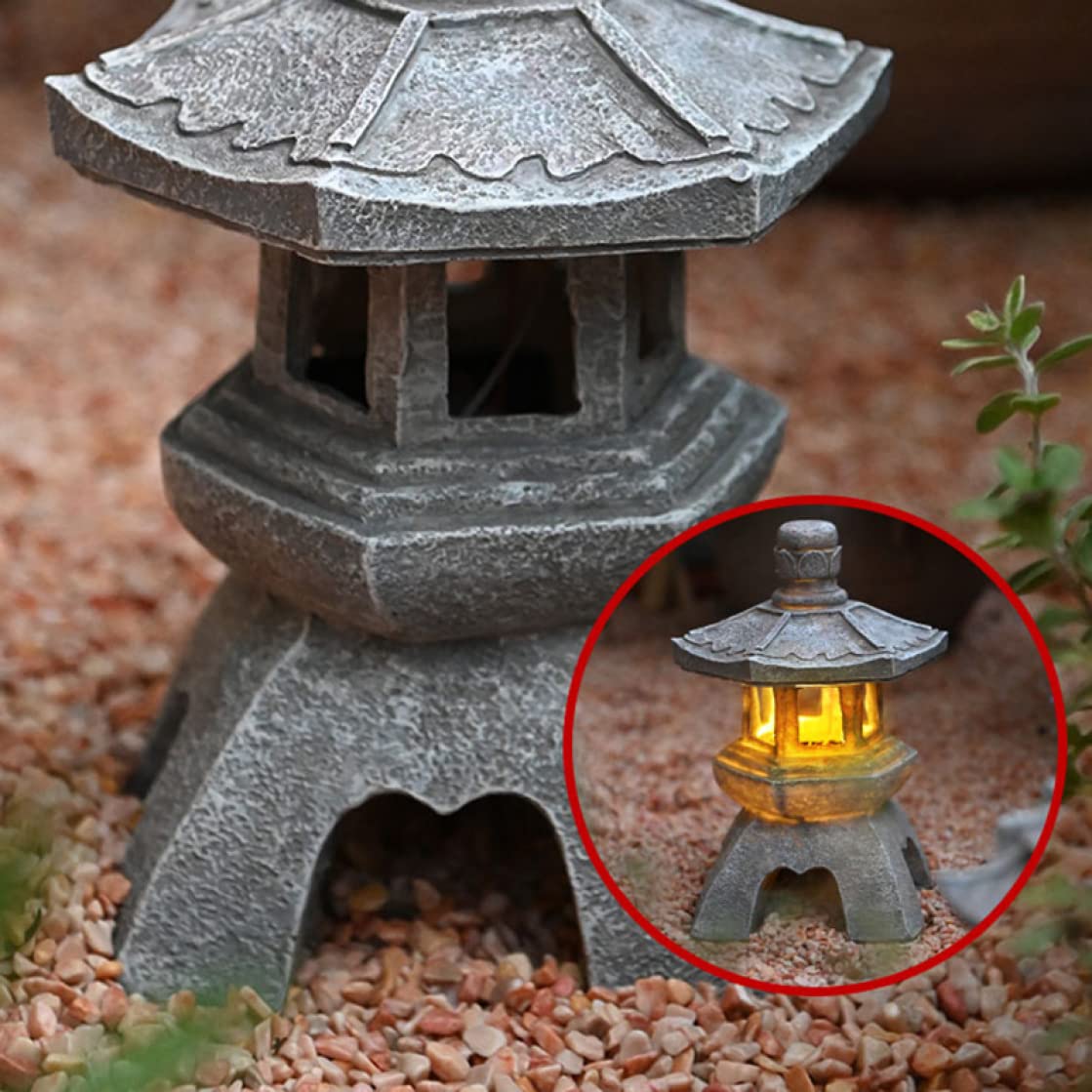 Amazon.co.jp: 和風 庭園のランタン ソーラー 節電 ガーデンランプ 光 