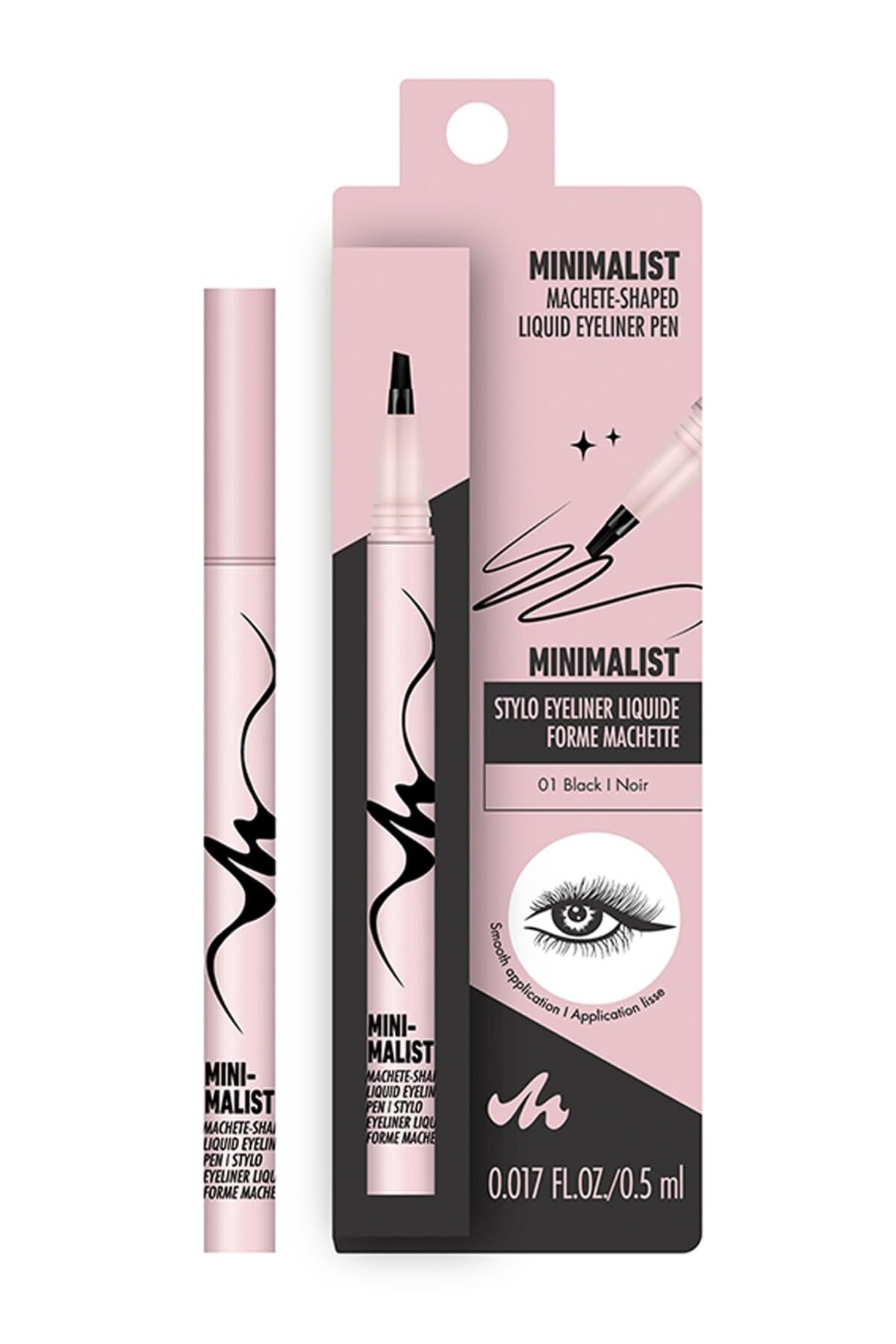Miniso Lisanslı Minimalist Serisi Kesik Uçlu Eyeliner – İnce ve Kalın Çizgi Kontrolü Sağlayan Siyah Eyeliner (01 Siyah)