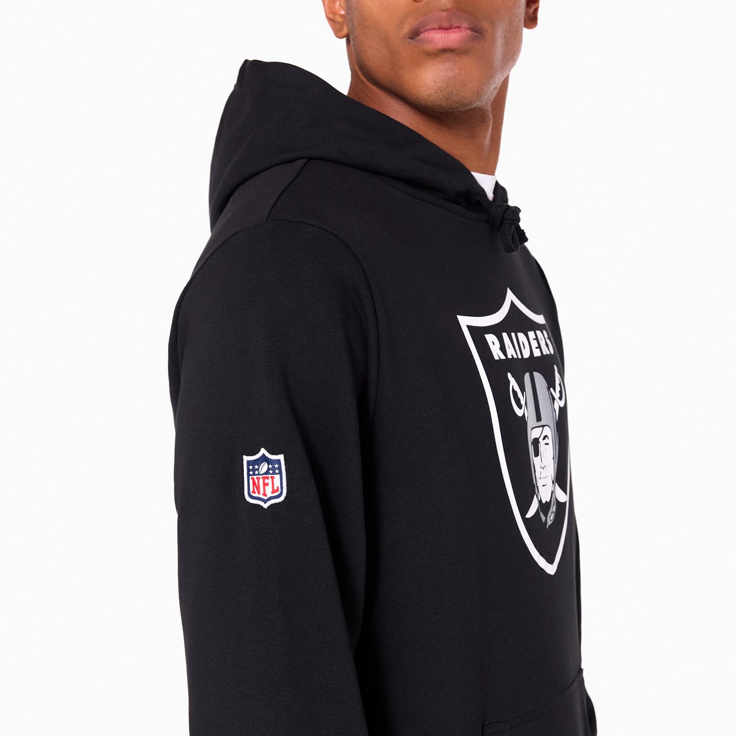 New Era Las Vegas Raiders NFL Team Logo Hoody Black Hooded Jumper, Las Vegas Raiders #35652, XL - Image 3